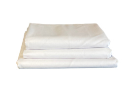 Prześcieradło białe 100 % bawełna na łóżko 90 x 200 cm